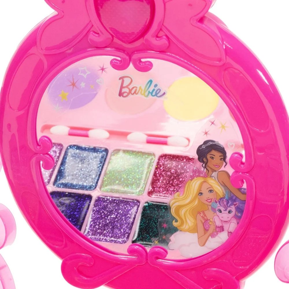 Barbie Cosmetic Vanity Mirror Makeup Set Lights Up Music